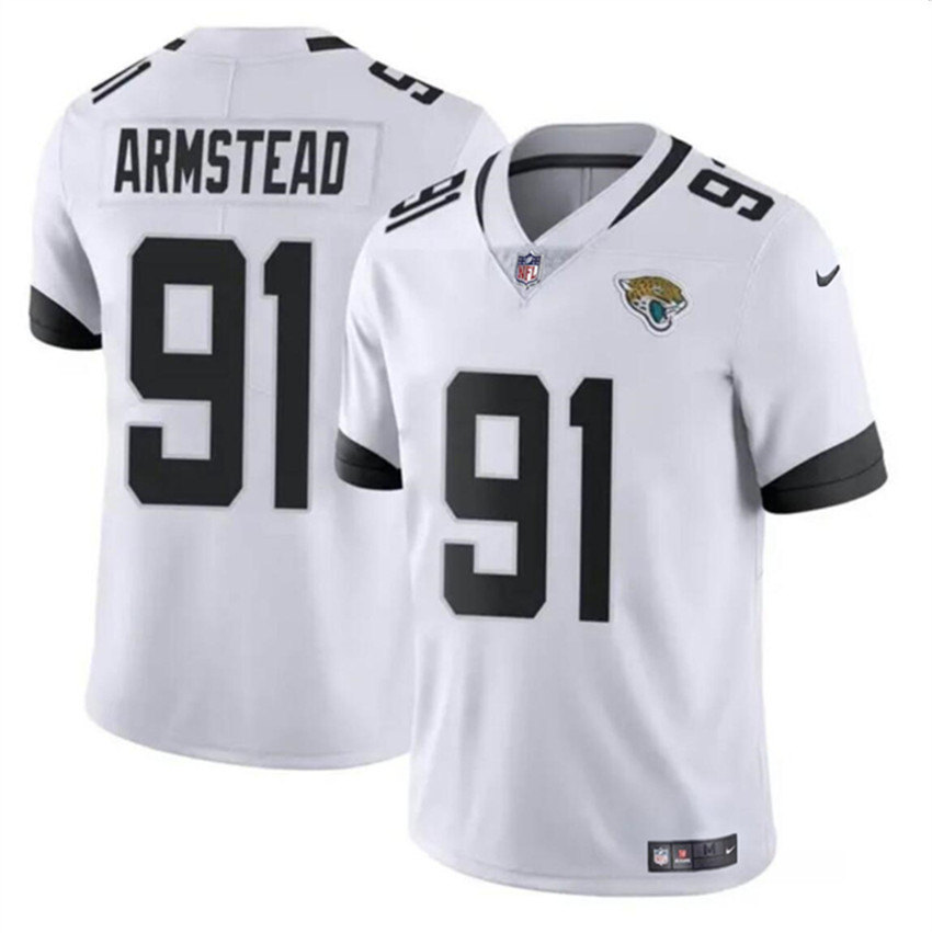Men's White Jacksonville Jaguars #91 Arik Armstead Vapor Untouchable Limited Stitched Jersey